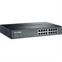 SWITCH TP-LINK TL-SG1016D - 16 PUERTOS 101001000 - DETECCION AUTOMATICA MDIMDIX - SWITCHING 32GBPS - INCLUYE ADAPTADORES PARA RACK