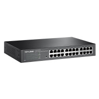 SWITCH TP-LINK TL-SG1024DE - 24 PUERTOS RJ45 101001000MBPS NEGOCIACIÓN AUTOMATICA - MONITOREO EN RED - MDIMDIX - VLAN -  PLUG AND PLAY