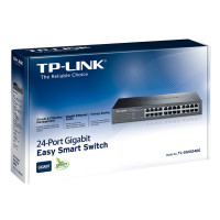 SWITCH TP-LINK TL-SG1024DE - 24 PUERTOS RJ45 101001000MBPS NEGOCIACIÓN AUTOMATICA - MONITOREO EN RED - MDIMDIX - VLAN -  PLUG AND PLAY