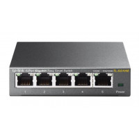 SWITCH EASY SMART TP-LINK TL-SG105E - 5*PUERTOS RJ45 101001000 - MDIMDIX AUTOMÁTICO - SIN VENTILADOR - CARCASA METALICA - PLUG AND PLAY