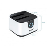 Tooq TQDS-802BW Dock Station Doble Bahía HDD NeBl