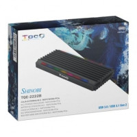 Tooq Caixa  Externa SSD M.2 NGFFNVMe USB-C Preto
