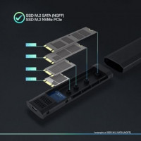 Caja Externa para Disco SSD M.2 NVMe TooQ TQE-2223B USB 3.2 Sin tornillos