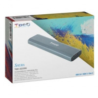 Caja Externa para Disco SSD M.2 NVMe TooQ TQE-2223G USB 3.2 Sin tornillos