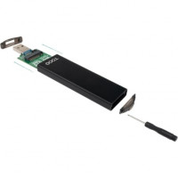 Caja Externa para Disco SSD M.2 NVMe TooQ TQE-2240B/ USB 3.0/ USB Tipo-C 3.2 Gen2