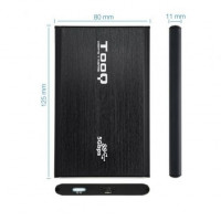 Caixa Disco 2.5 TooQ TQE-2529B USB 3.0 SATA Preto