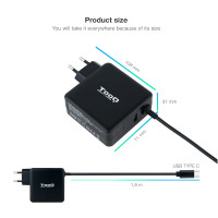 Cargador de Portátil TooQ TQLC-USBC65PD USB-C 65W Automático Voltaje 5-20V