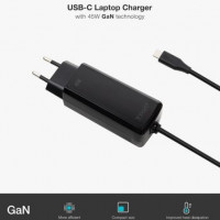 Tooq Cargador portátil GAN USB-C PD 45W Cúbico