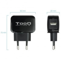 Tooq TQWC-1S01 carregador de pared 1 USB, Preto