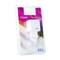 Tooq Cargador pared GAN USB-C/PD+USB-A/QC 30W