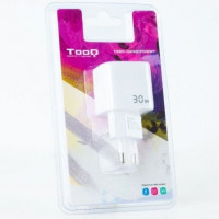 Tooq Cargador pared GAN USB-C/PD+USB-A/QC 30W