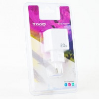 Tooq Cargador de Pared USB-C PD20W, Blanco