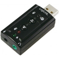 LogiLink USB Soundcard. Canales de salida de audio: 7.1. Interfaz de host: USB. Peso del paquete: 80g. Dimensiones del embalaje (alto x alto x peso): 124 x 194 x 34 mm