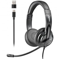 Auriculares NGS VOX605 USB/ con Micrófono/ USB/ Negros