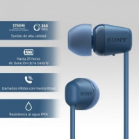Auriculares Inalámbrico Intrauditivos Sony WI-C100 con Micrófono Bluetooth Azules