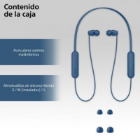 Auriculares Inalámbrico Intrauditivos Sony WI-C100 con Micrófono Bluetooth Azules