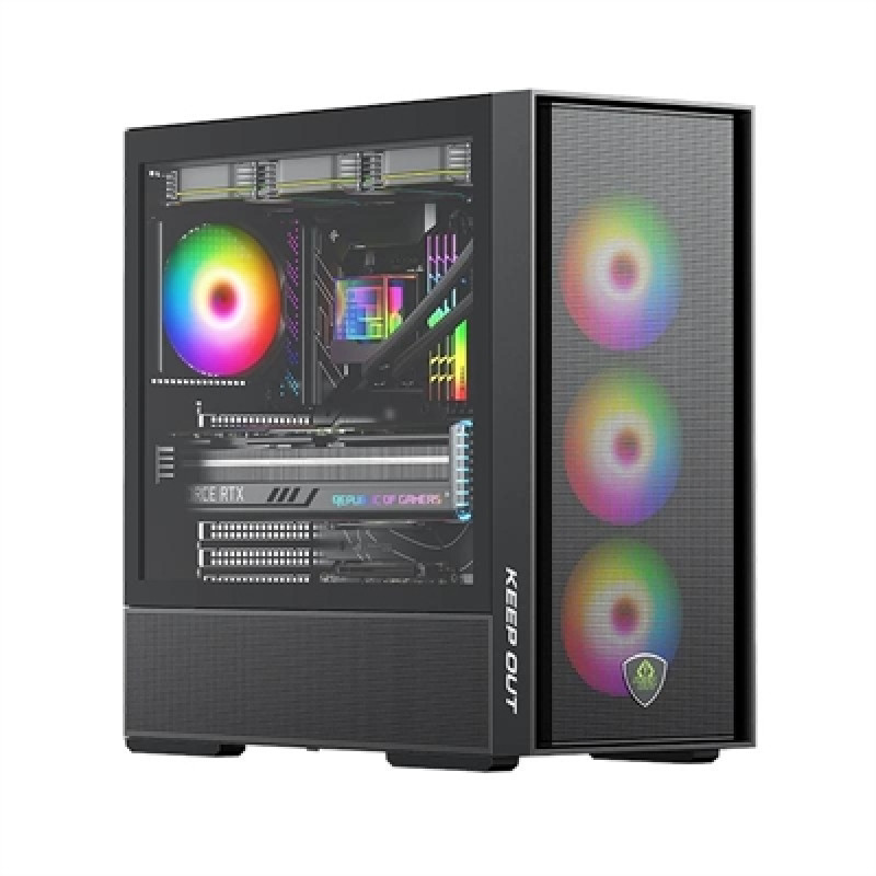 POWERPC.PT - Keep Out Caja M-Atx KO XC-805 MESH ARGB USB3 Black