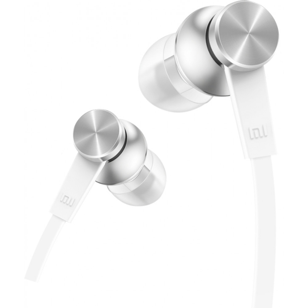 AURICULARES INTRAUDITIVOS Xiaomi MI IN-EAR BASIC SILVER - microfone  INTEGRADO - CONTROL DE VOLUMEN - CABLE 1.25M PLANO - JACK 3.5MM